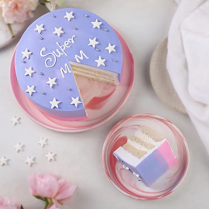 Starry Night Special Mom Cake Eggless