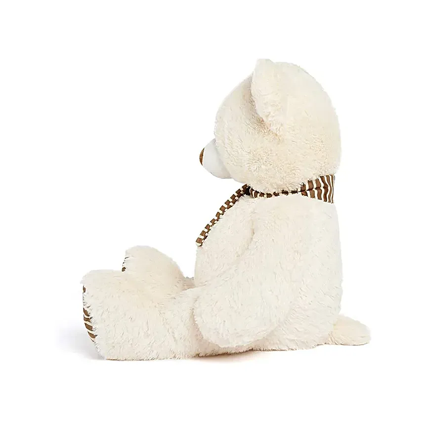 Striped Brown Paw Teddy Bear Cream