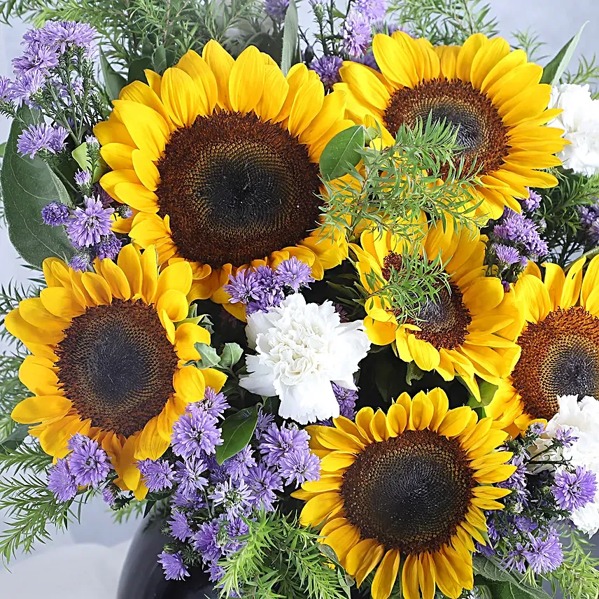 Sunflower and Carnation Delight