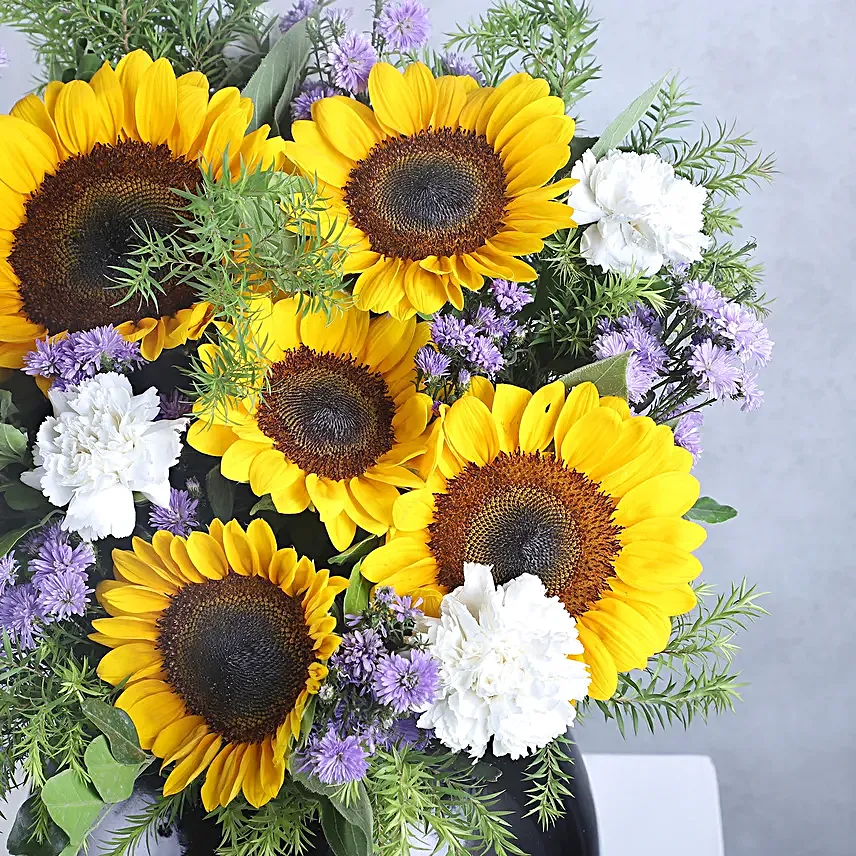 Sunflower and Carnation Delight
