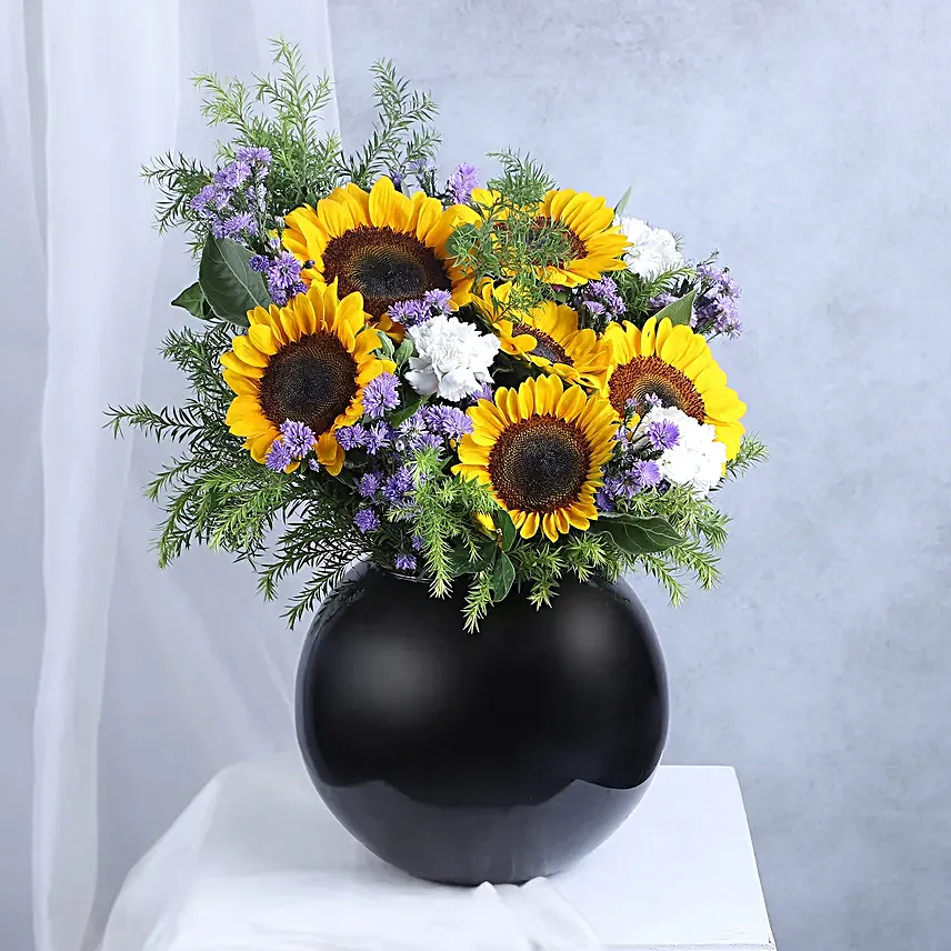 Sunflower and Carnation Delight