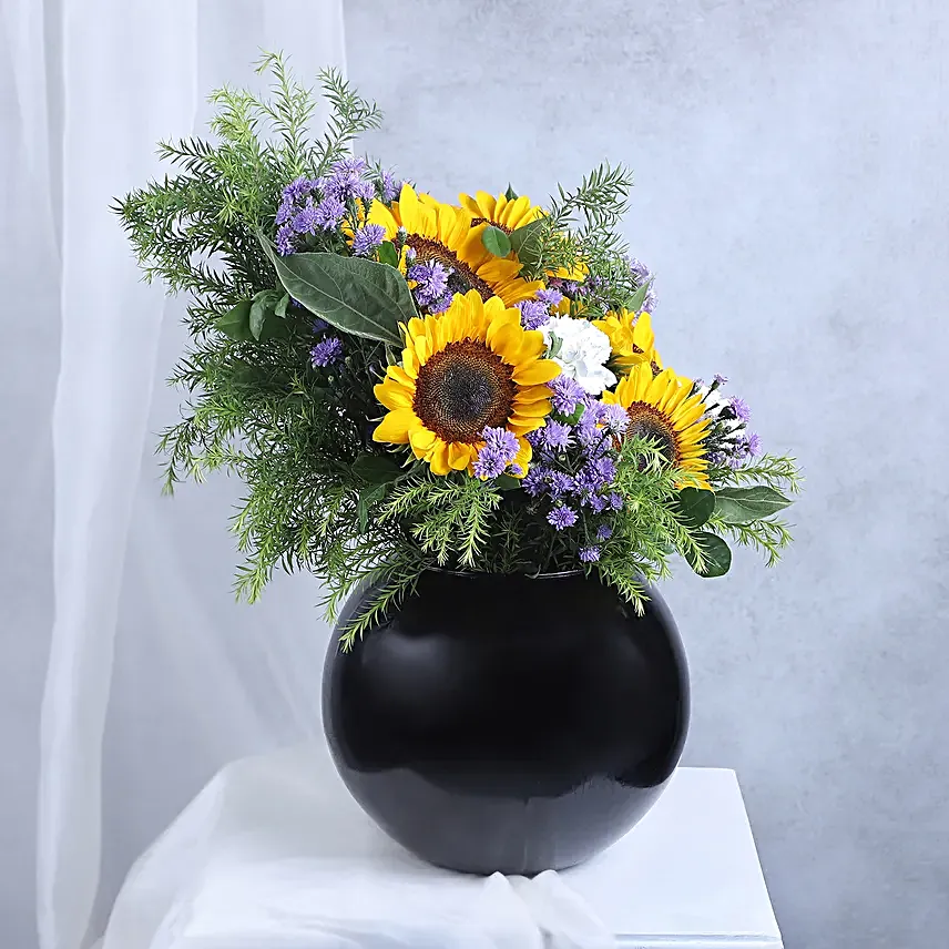 Sunflower and Carnation Delight