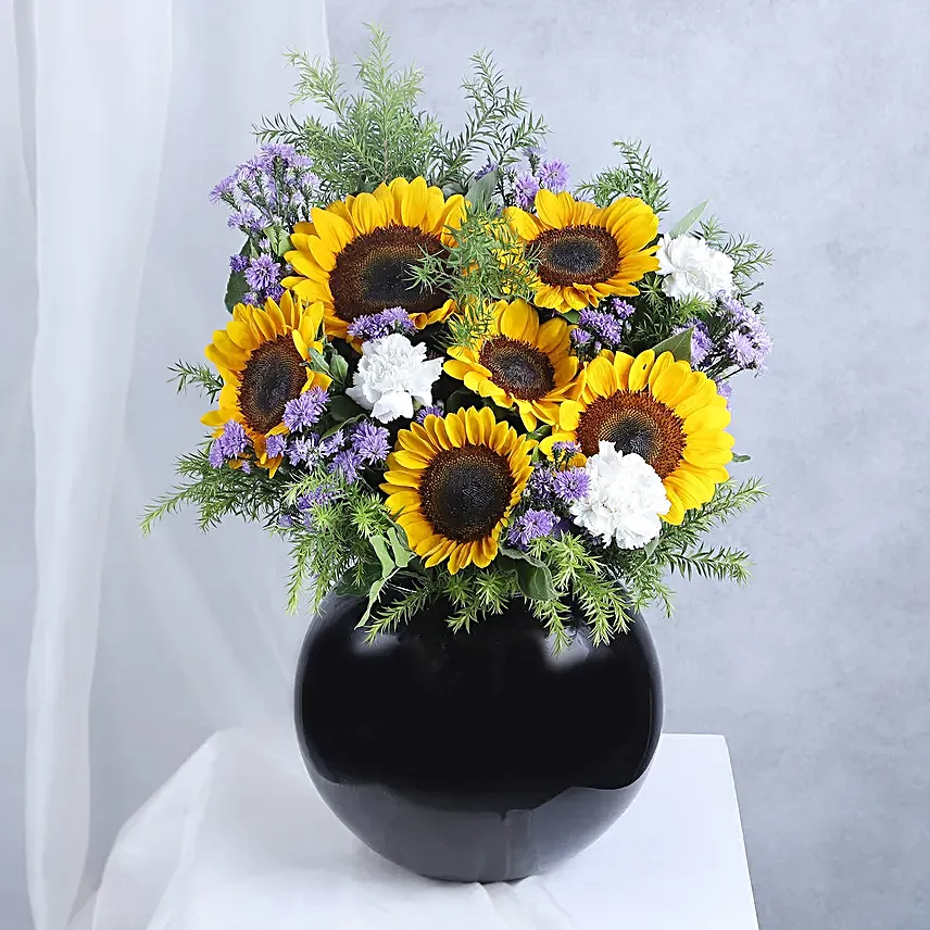 Sunflower and Carnation Delight