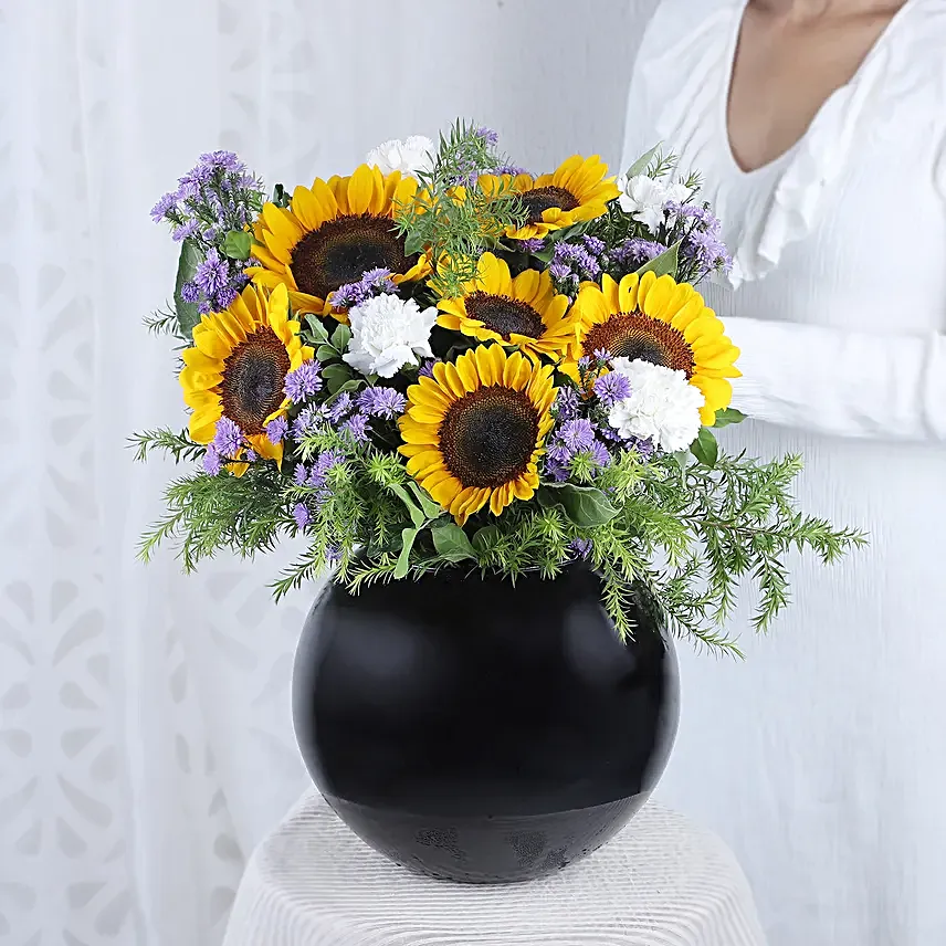 Sunflower and Carnation Delight