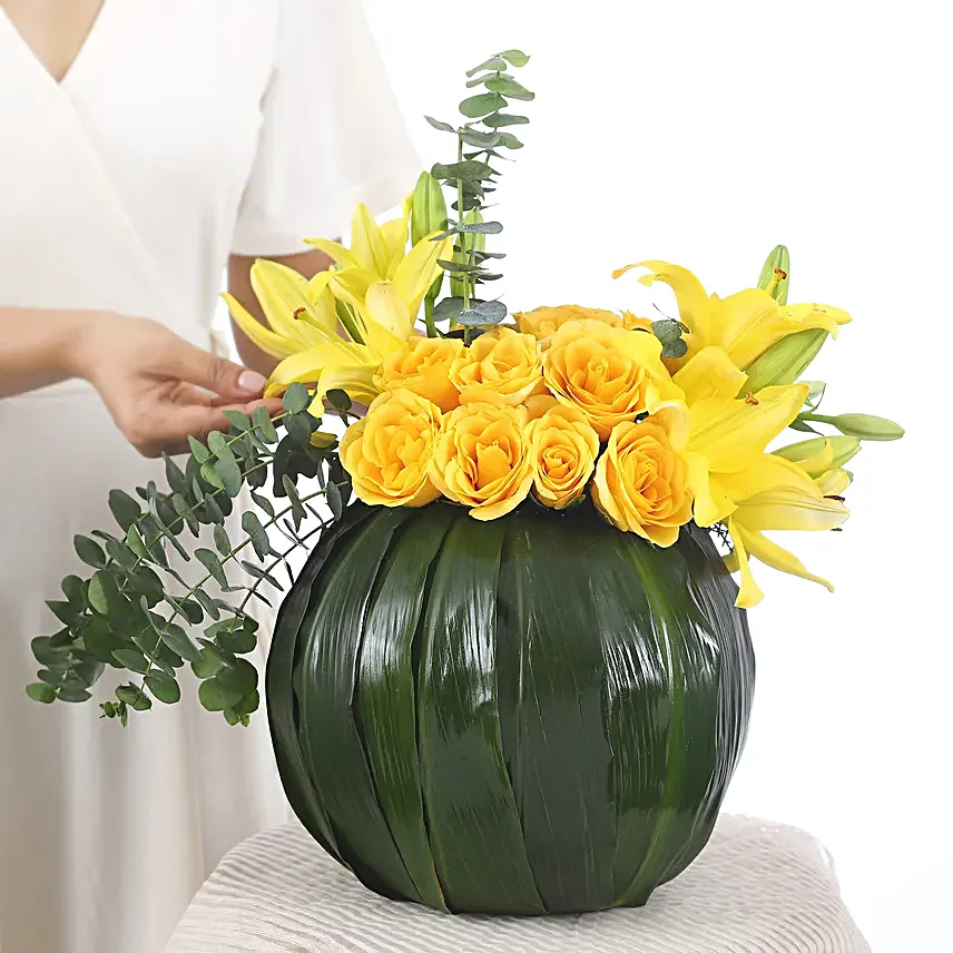 Sunlight In A Pot Floral Arrangement