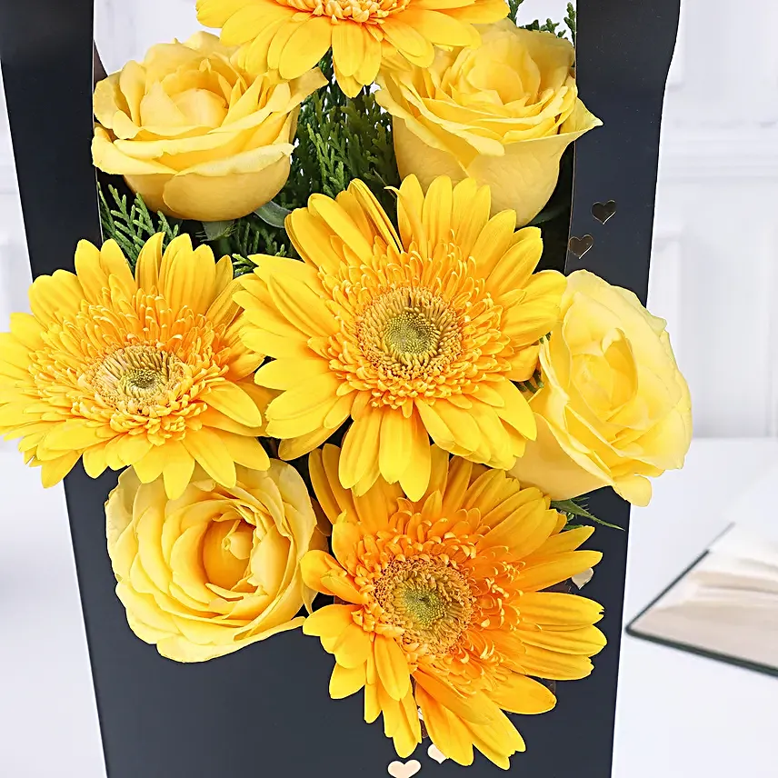 Sunny Gerberas N Roses Sleeve