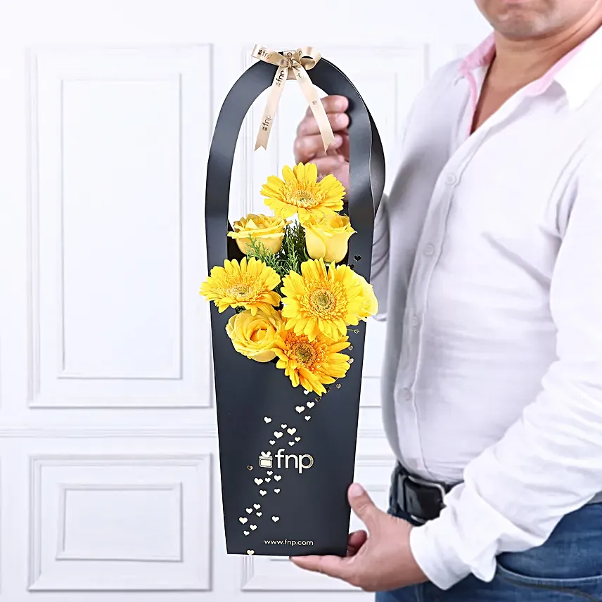 Sunny Gerberas N Roses Sleeve