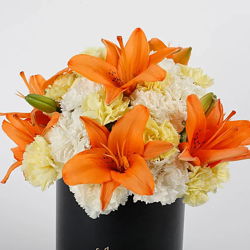 Beautiful Lilies N Carnations arrangement