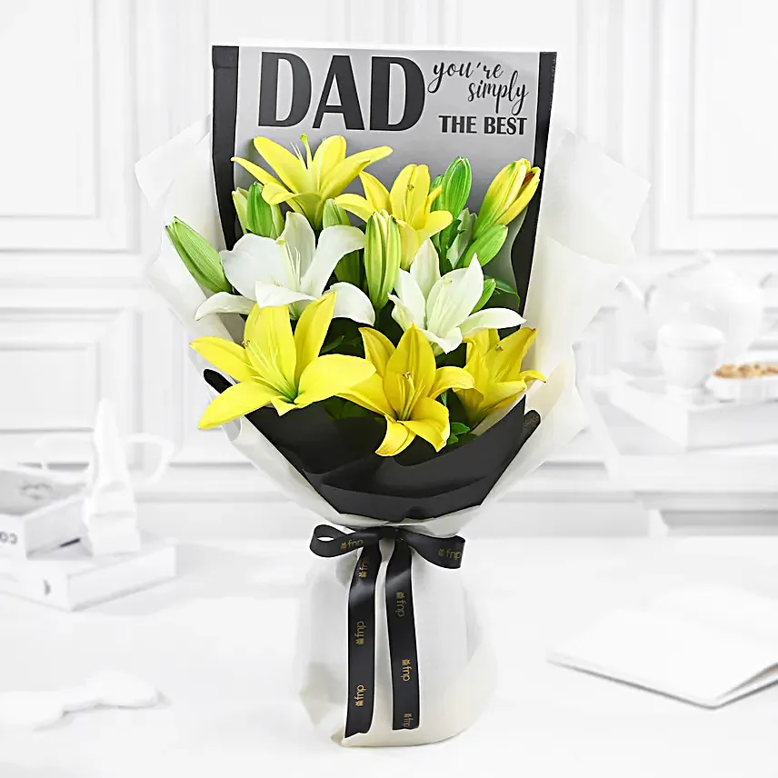 Sunny Love Lily Bouquet For Dad