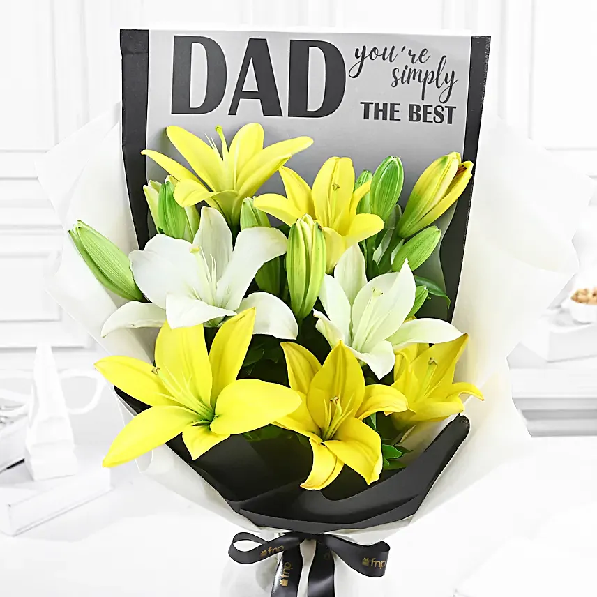 Sunny Love Lily Bouquet For Dad