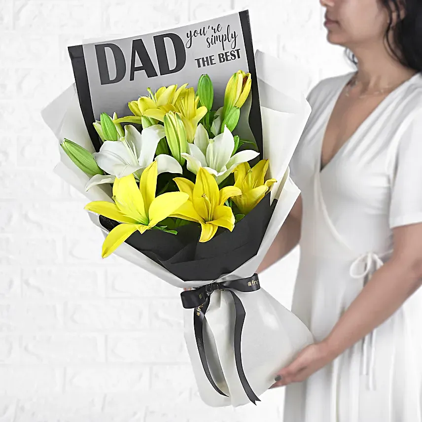 Sunny Love Lily Bouquet For Dad