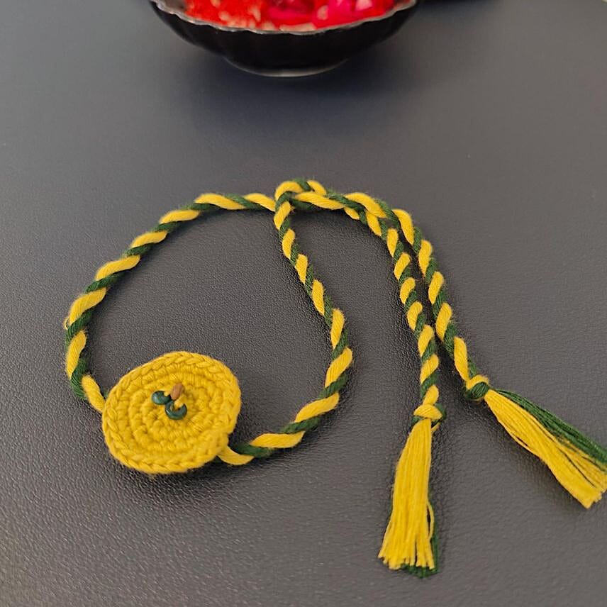 Sunshine Glow Fabric Rakhi