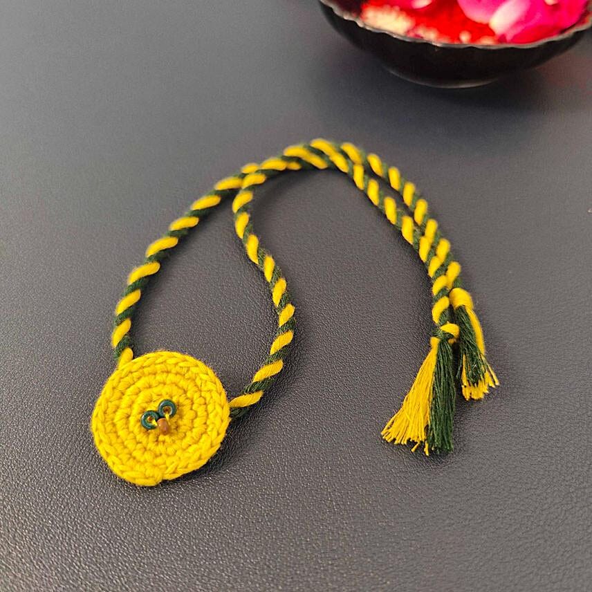 Sunshine Glow Fabric Rakhi