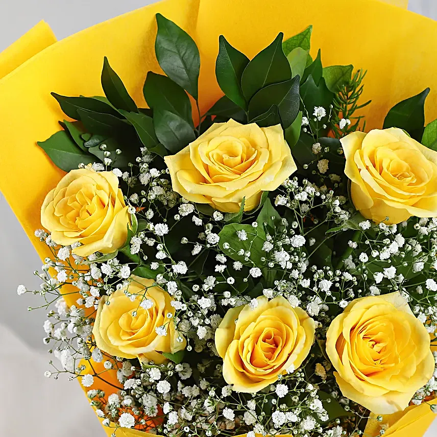 Online Yellow Roses Bunch