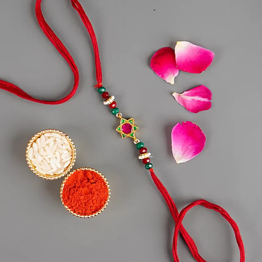 Surya Kiran Ratna Rakhi N Almonds Silver Box