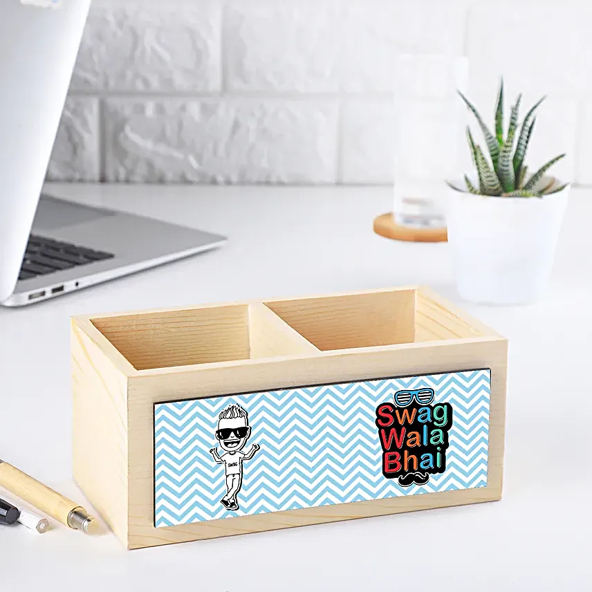 Swag Wala Bhai Table Organiser Gift