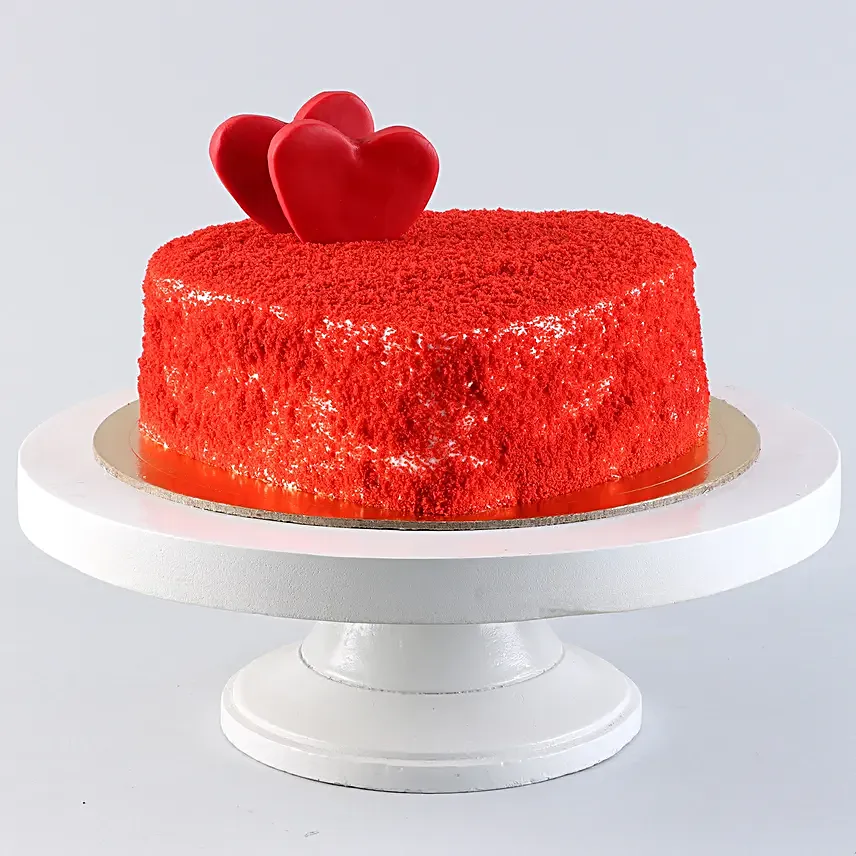 Sweet Red Heart Velvet Cake Half Kg
