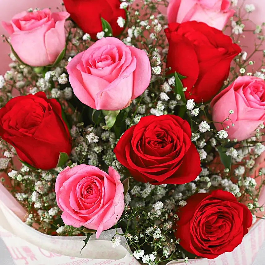 Sweet Shy Roses Bouquet Ferrero Rocher Box