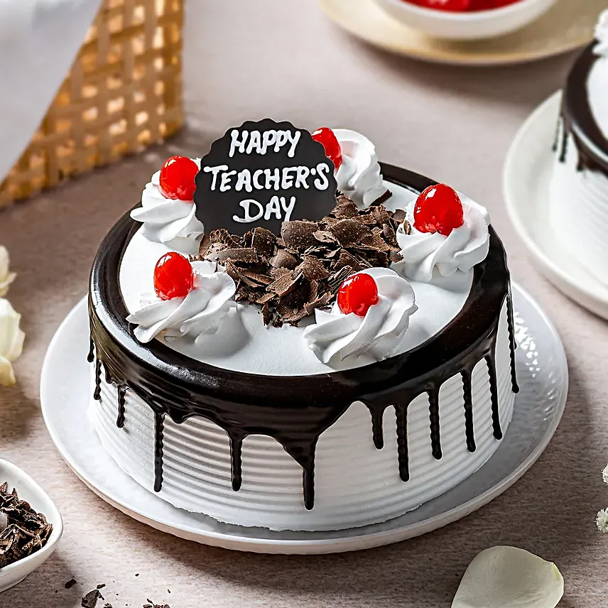 Teachers Day Black Forest Delight Cake