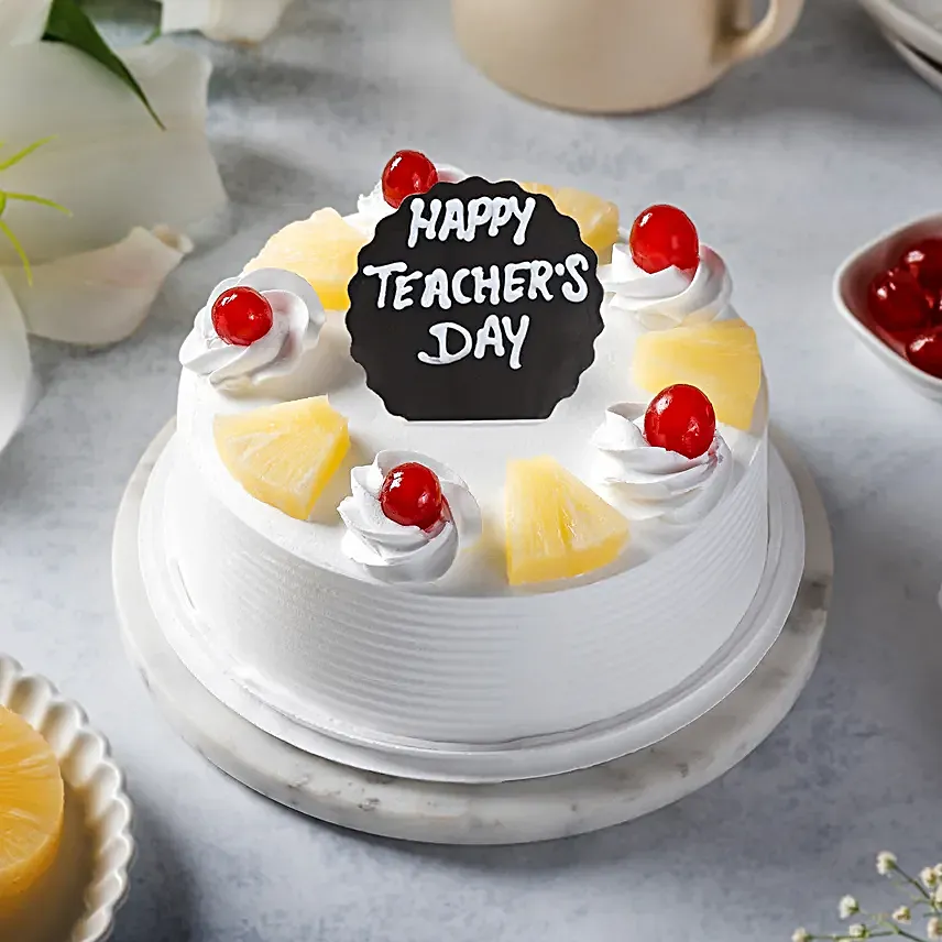 Teachers Day Pineapple Delight Cake