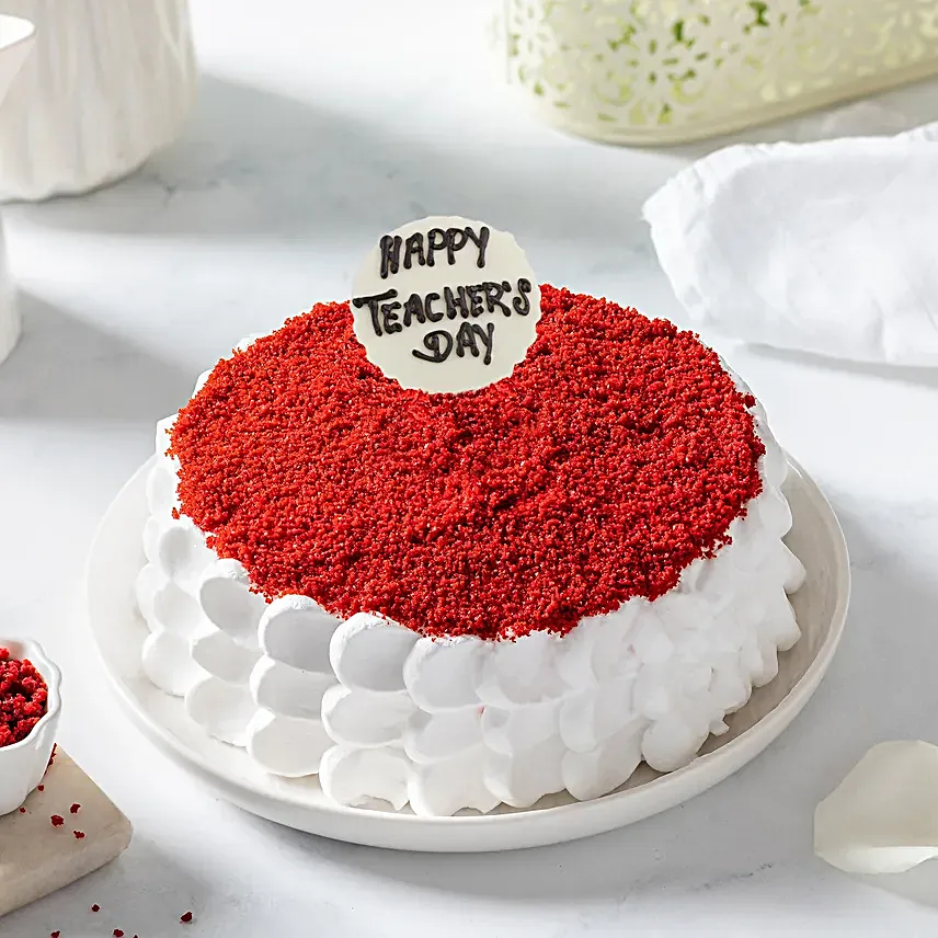 Teachers Day Red Velvet Delight Cake