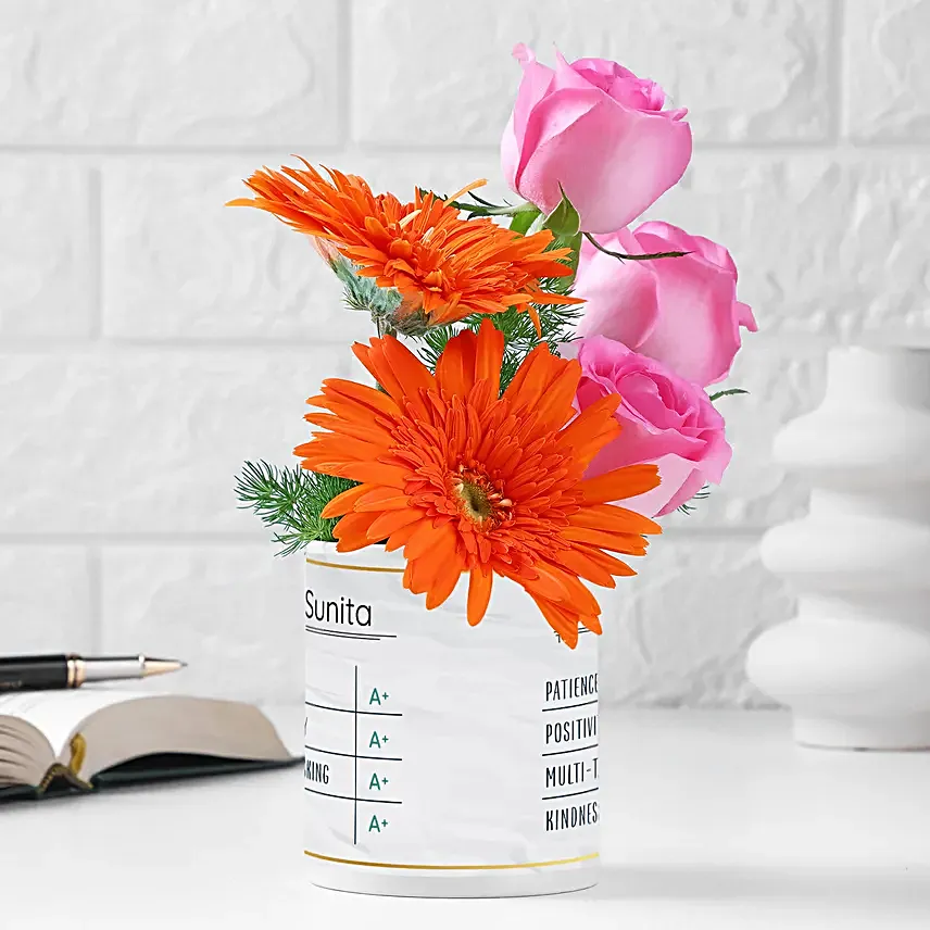 Teachers Day Score Card N Floral Blooms