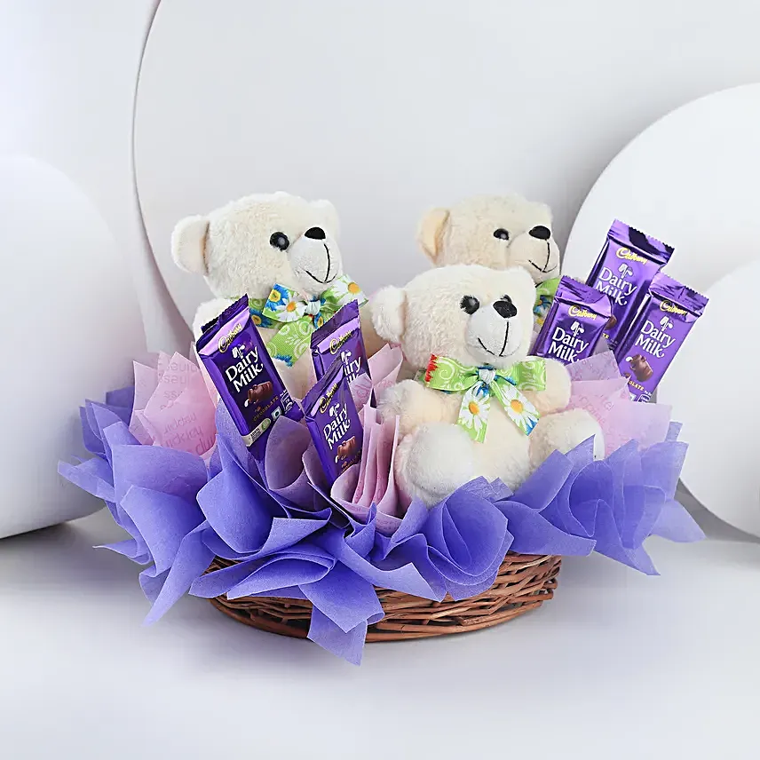 Chocolate and Teddy Basket