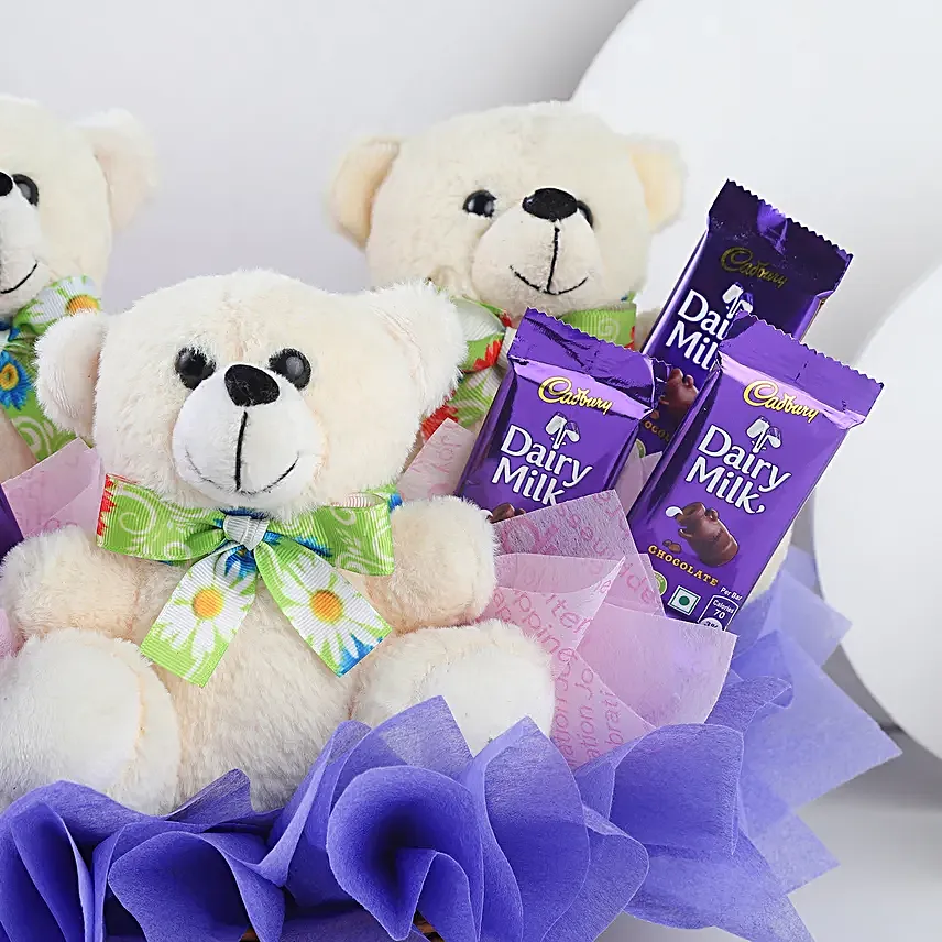 Chocolate and Teddy Basket