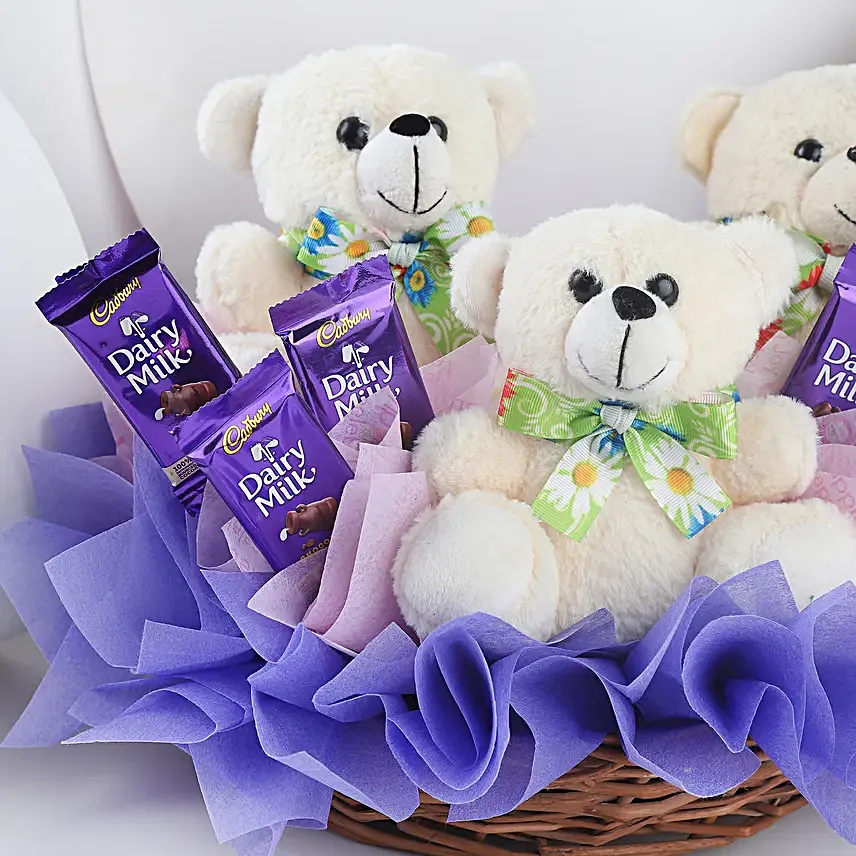 Chocolate and Teddy Basket
