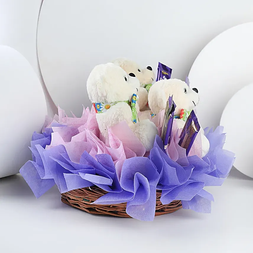 Chocolate and Teddy Basket