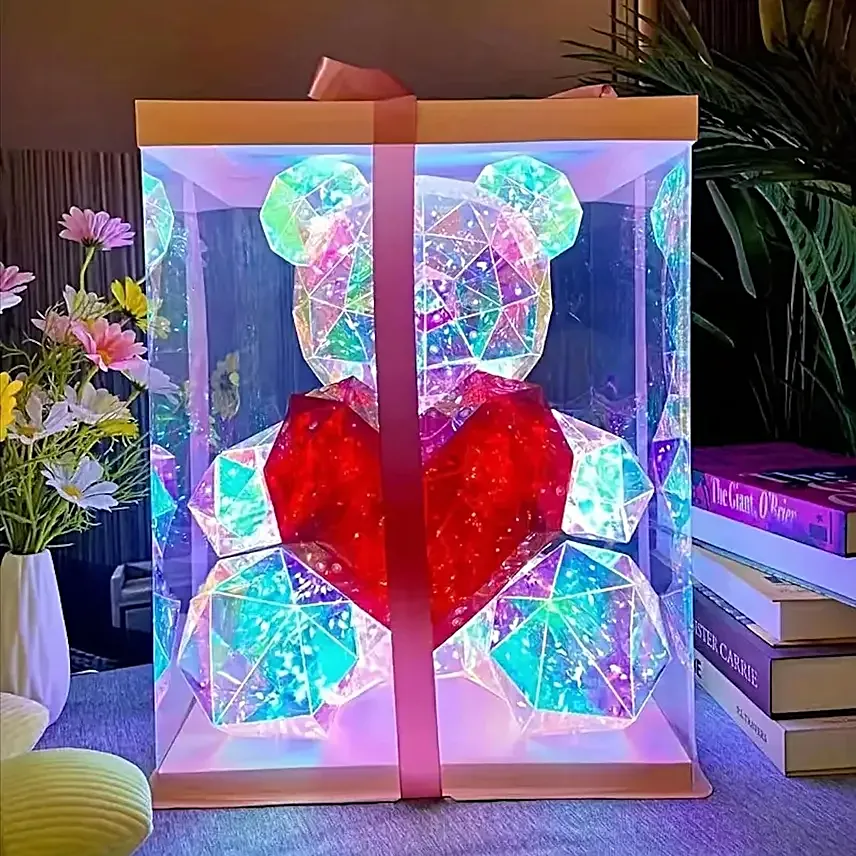 Teddy Bear LED Lamp Galaxy Love