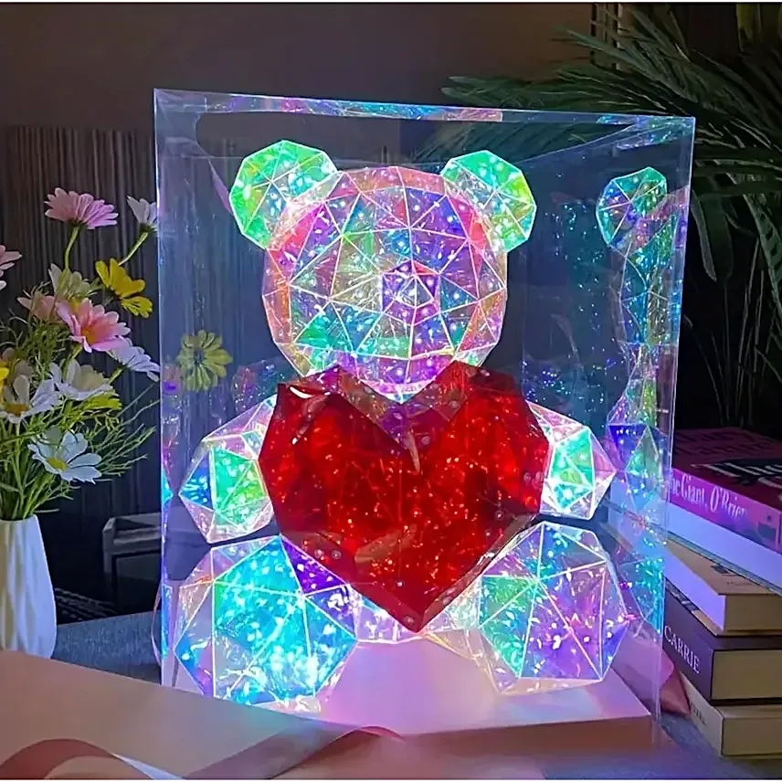 Teddy Bear LED Lamp Galaxy Love