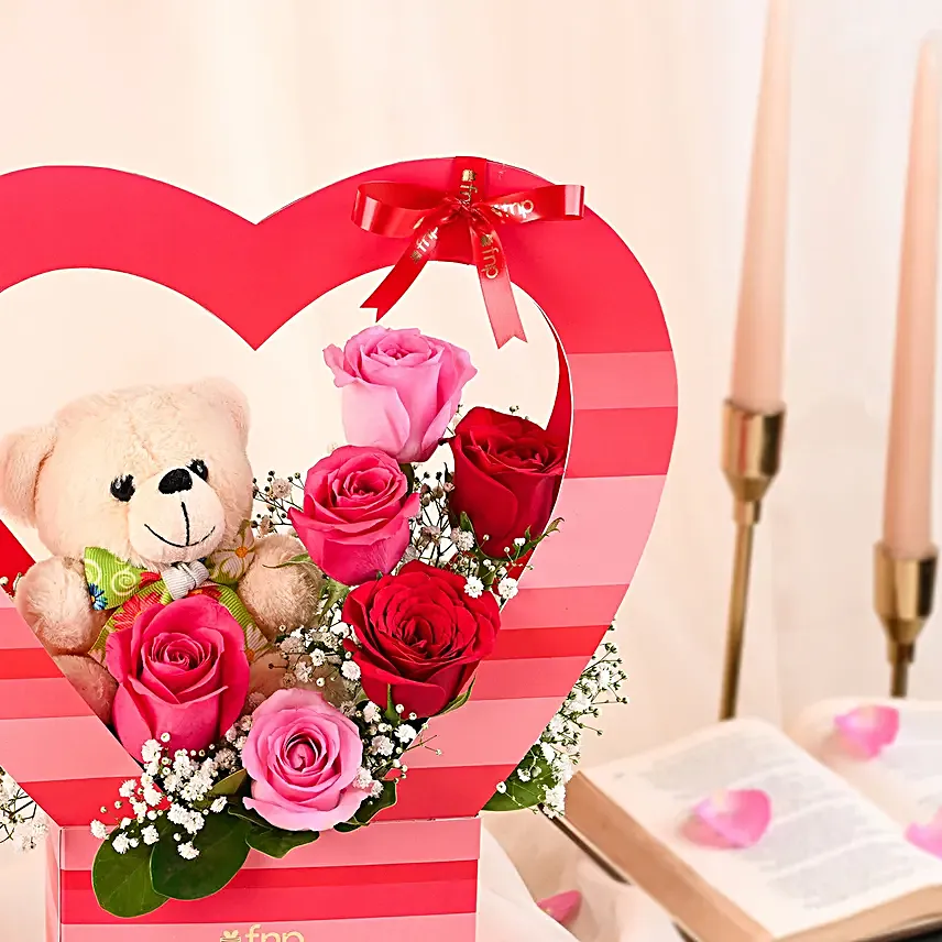 Teddy Brings Love Arrangement