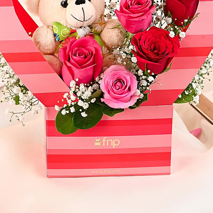 Teddy Brings Love Arrangement