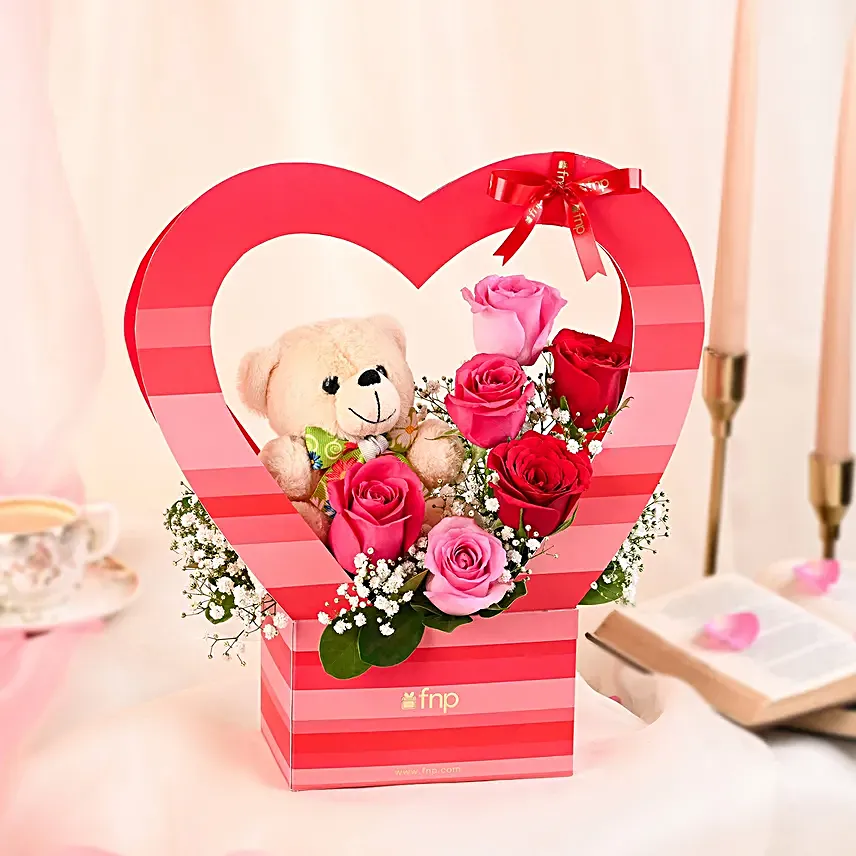 Teddy Brings Love Arrangement