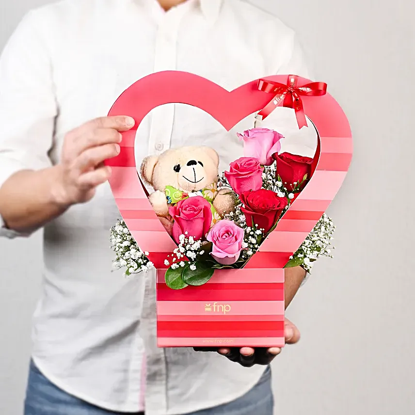Teddy Brings Love Arrangement
