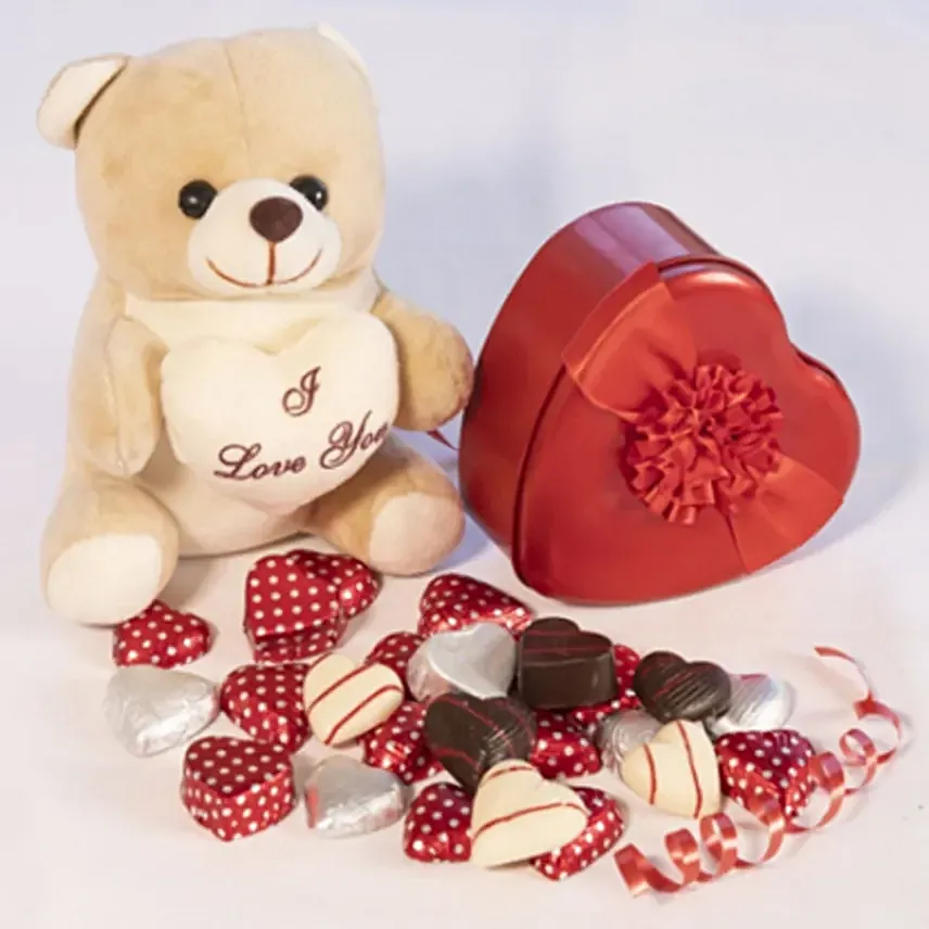 Teddy N Chocolates Love Hamper