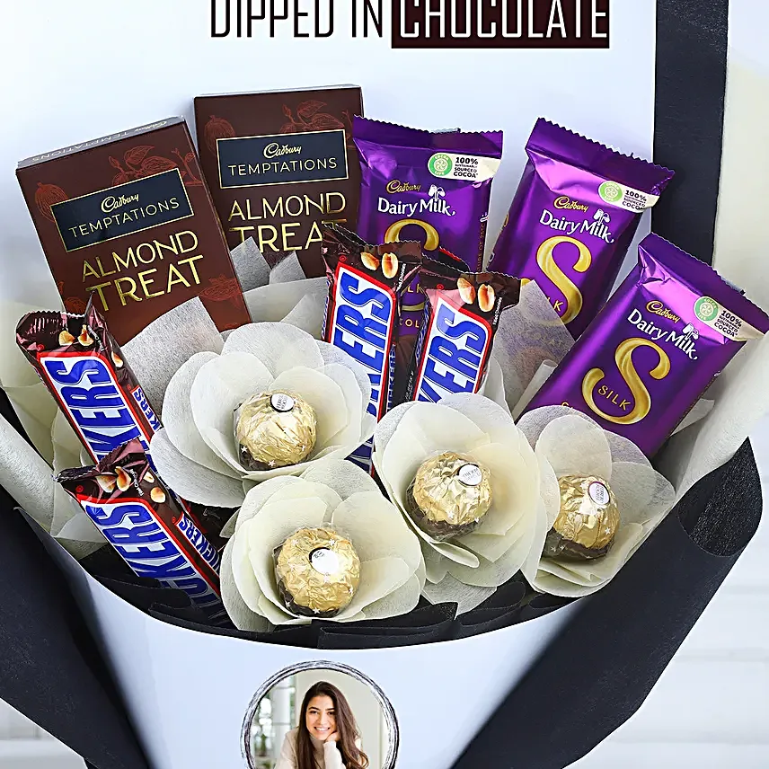 Tempting Chocolate Bar Bouquet