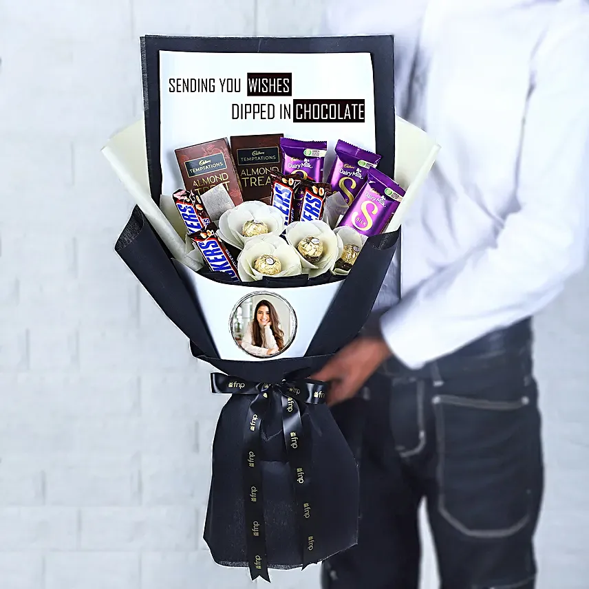 Tempting Chocolate Bar Bouquet
