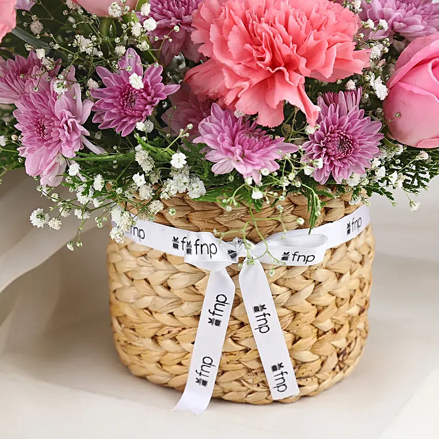 Tender Carnation and Rose Tribute For Mom