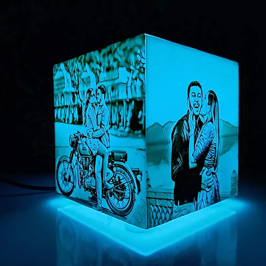 The Colour of Love Personalised Photo Lamp