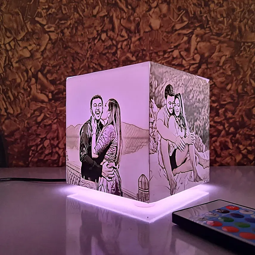 The Colour of Love Personalised Photo Lamp