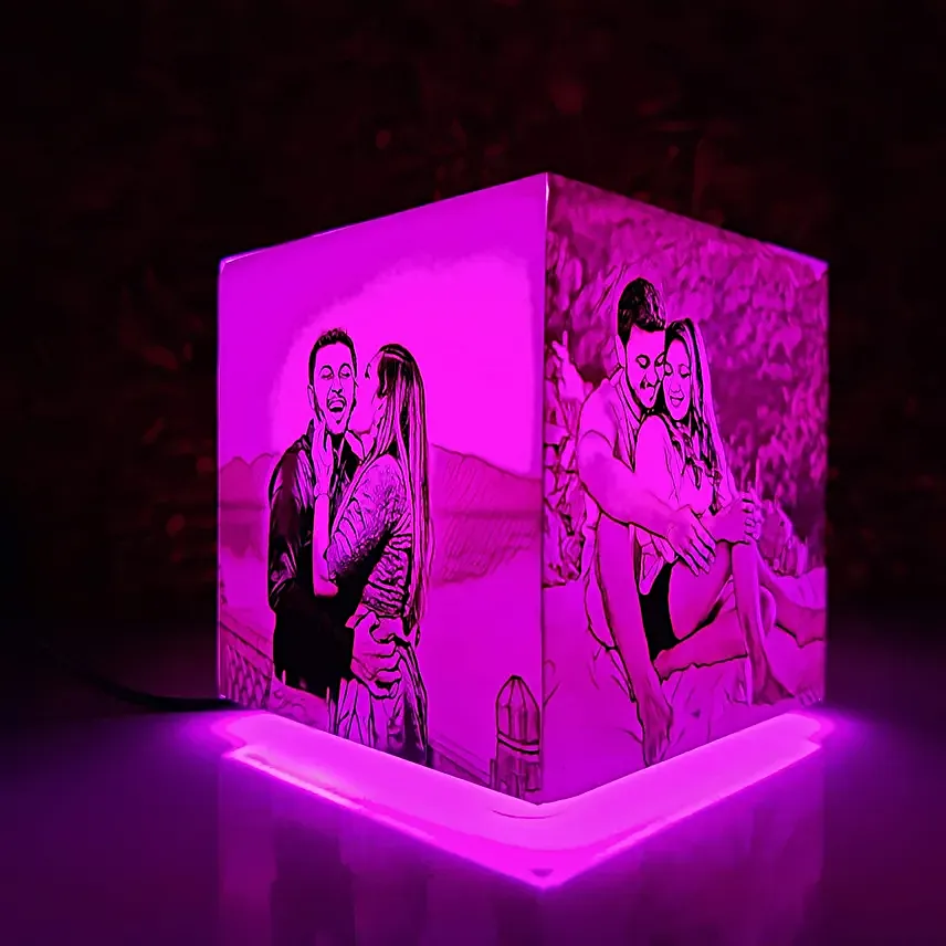 The Colour of Love Personalised Photo Lamp