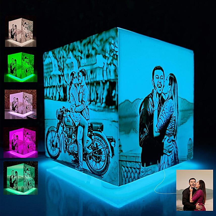 The Colour of Love Personalised Photo Lamp