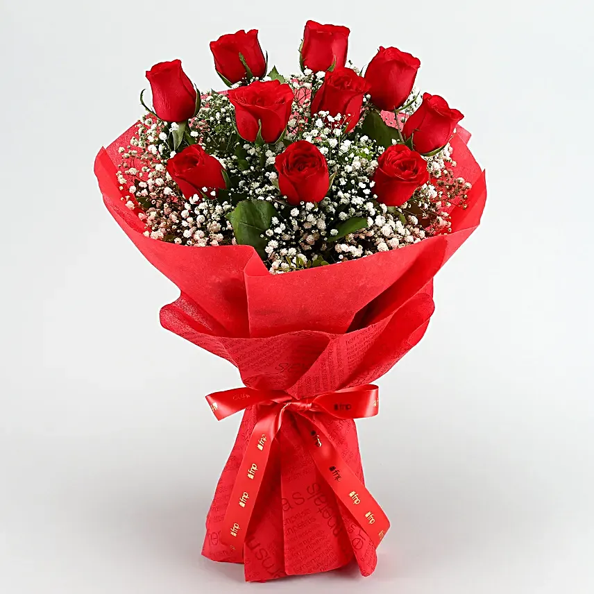 Timeless Love Red Roses Bouquet Celebrations Box