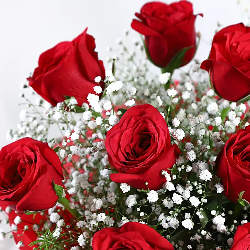 Timeless Love Red Roses Bouquet Chocolate Cake