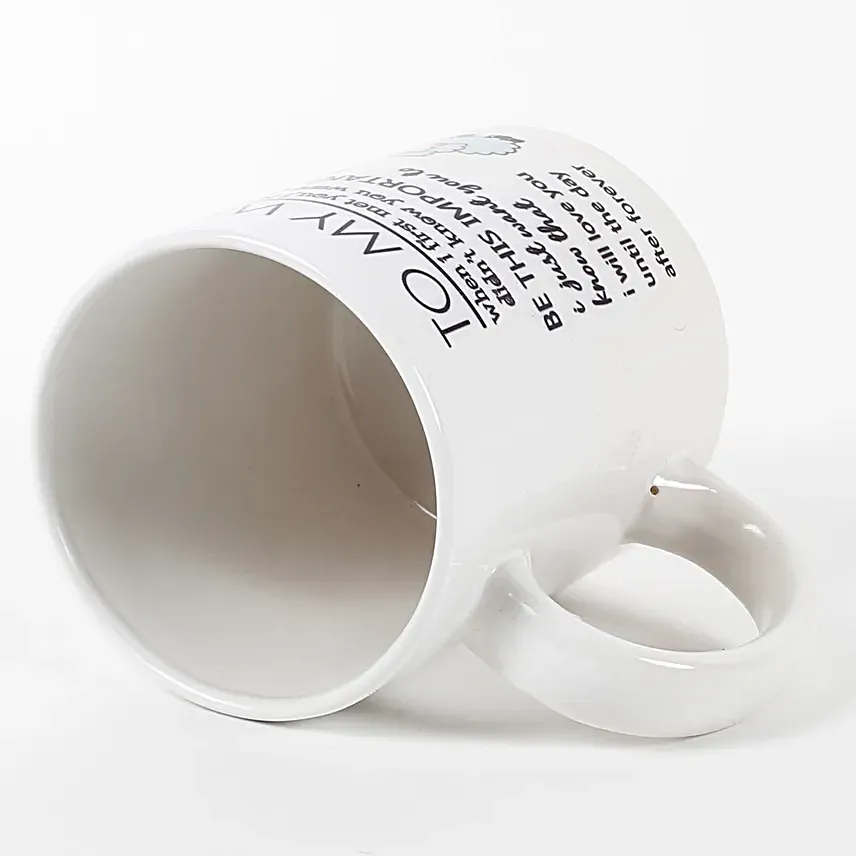 online To My Wife Printed White Mug
