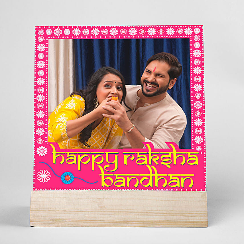 Traditional Pearls Rakhi N Personalised Sibling Photo Frame