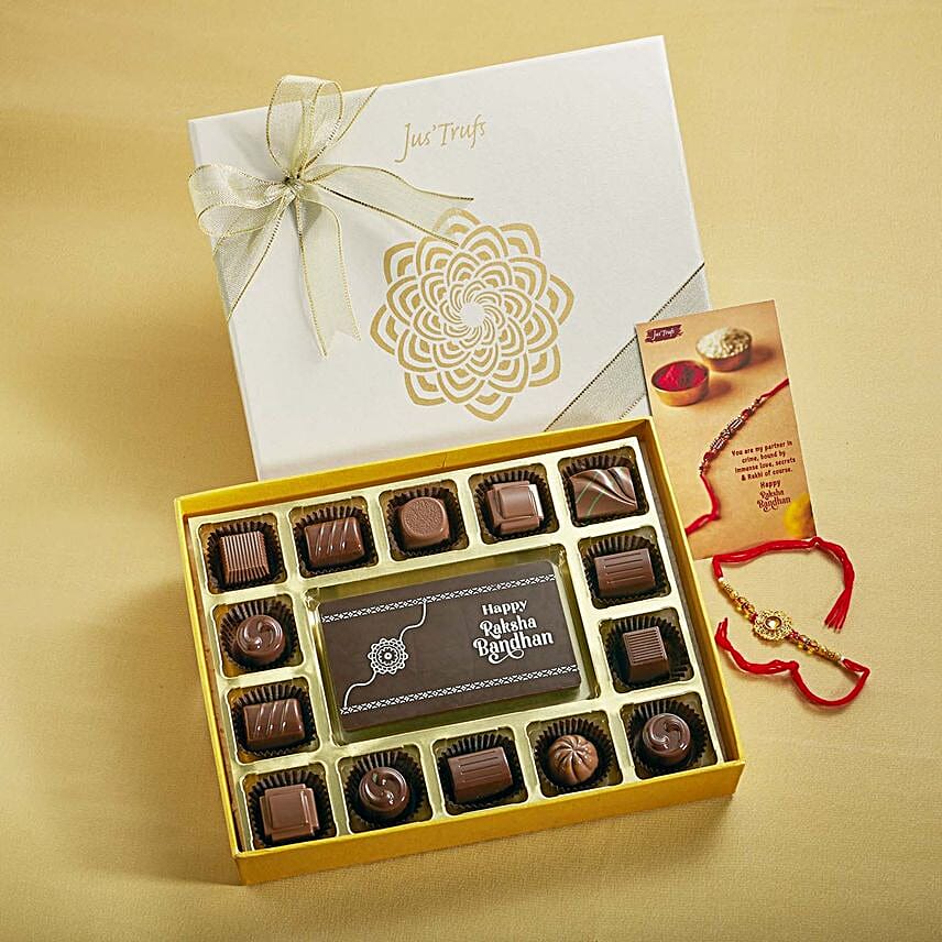 Traditional Rakhi N Luxe Chocolates Box