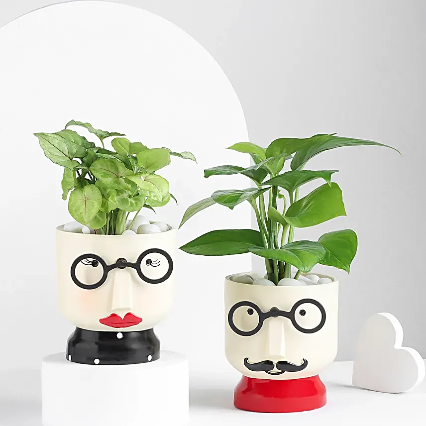 Twin Hearts Planters